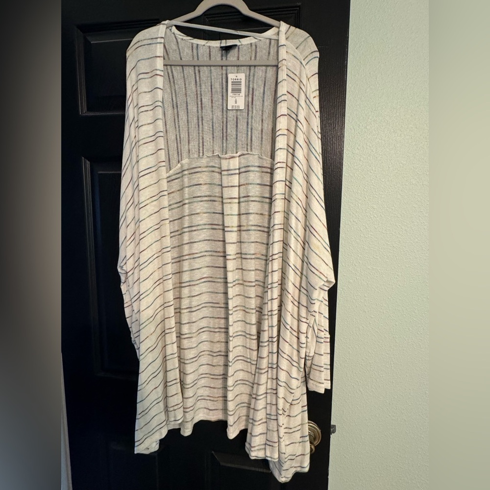 Torrid Striped Lightweight Cardigan